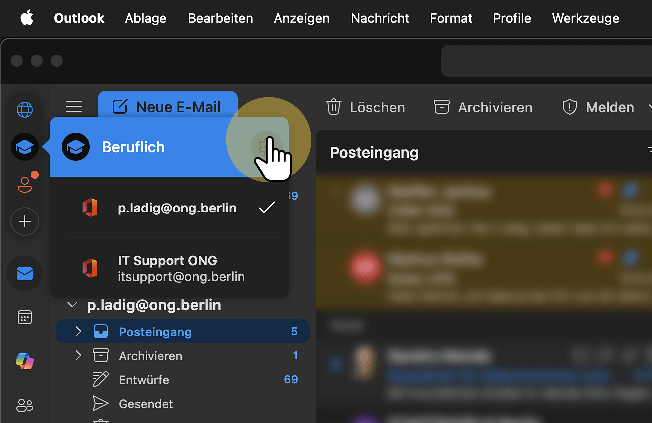 Klick "Einstellungen"