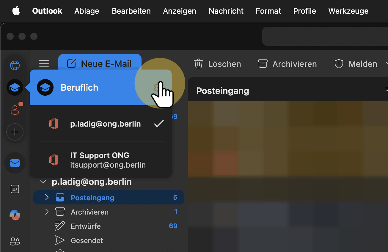 Schritt 11: Profileinstellungen aufrufen