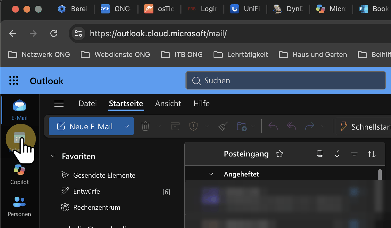 Schritt 6: Outlook öffnen und zum Kalender wechseln