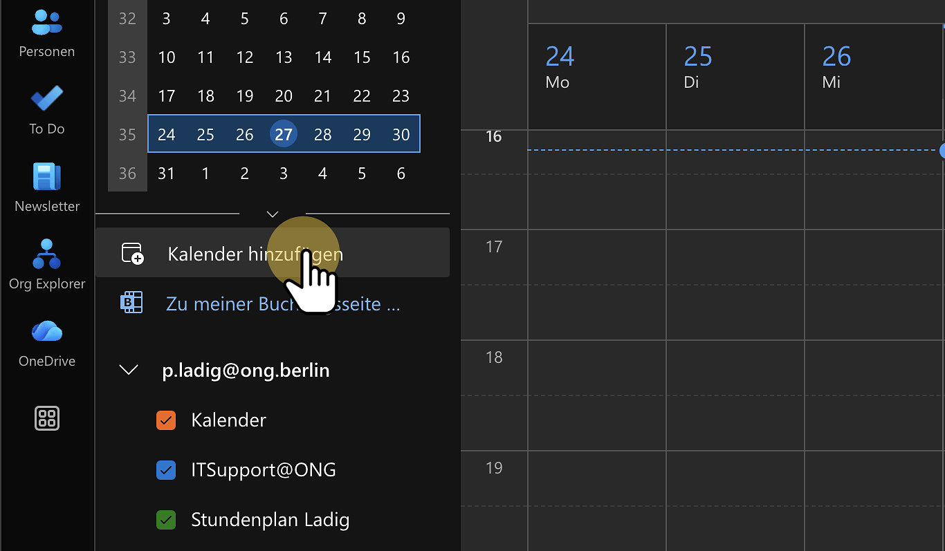 Schritt 7: Kalender hinzufügen